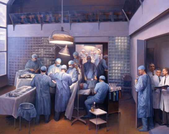 First-Successful-Organ-Transplantation-in-Man-1996-oil-70-x-88-620x493